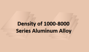Density of 1000-8000 Series Aluminum Alloy