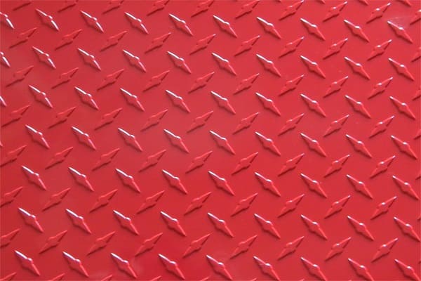 Red aluminum diamond plate
