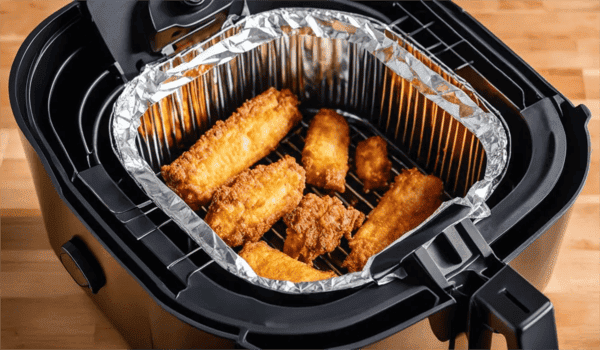 Can you put aluminum foil paper in an air fryer